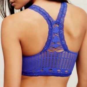 Free people seamless crochet racerback bralette purple xs/small